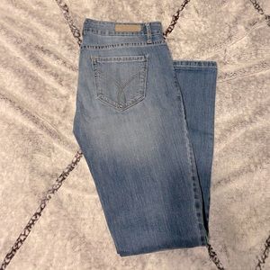 Calvin Klein Jeans Straight Leg Blue Jeans with rip